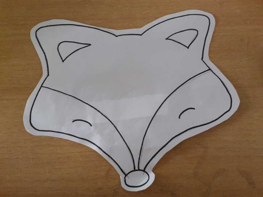 用卡纸做简易的狐狸头图片
