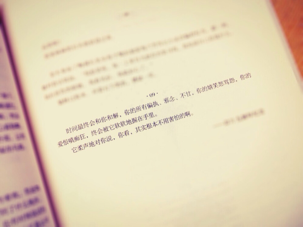 时间终会和你和解 你的爱恨嗔痴狂 终会被它软软地握在手里