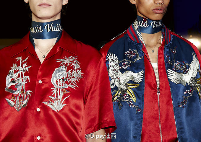 Louis Vuitton Menswear ss16，这季LV跟艺术工作室合作的刺绣夹克衫就还是很喜欢的…转自微博