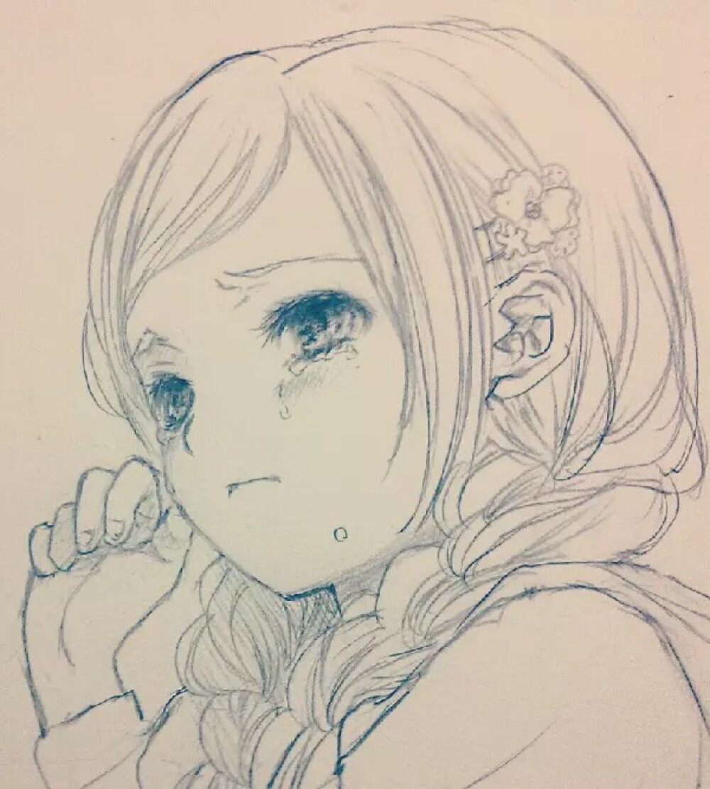 二次元眼泪动漫泪水卡通忧伤伤感唯美图片