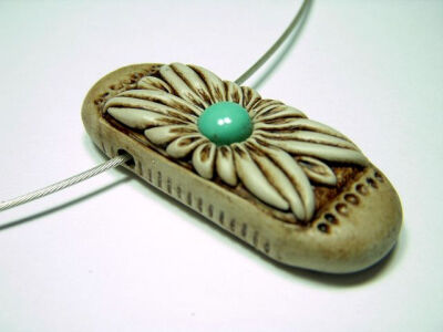 polymer clay pendant