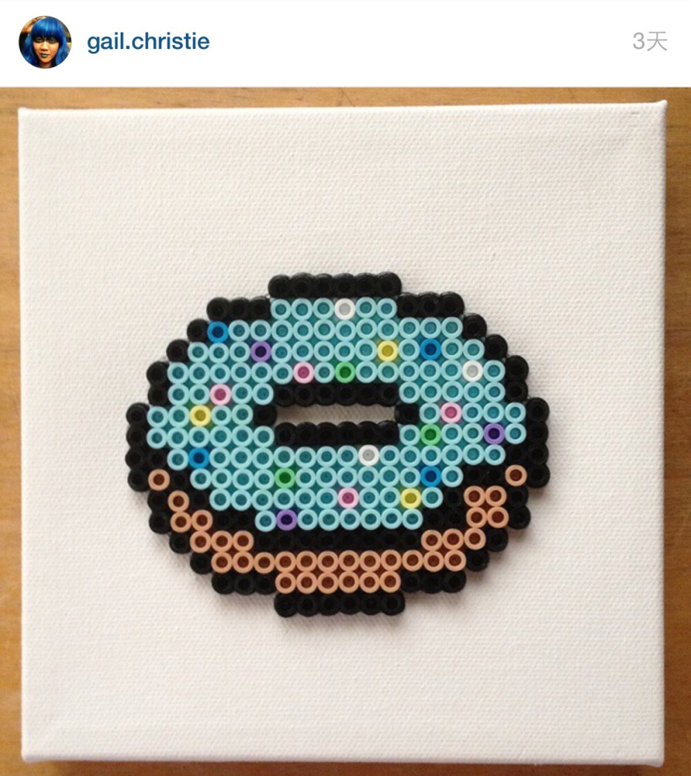 拼豆食物甜甜圈