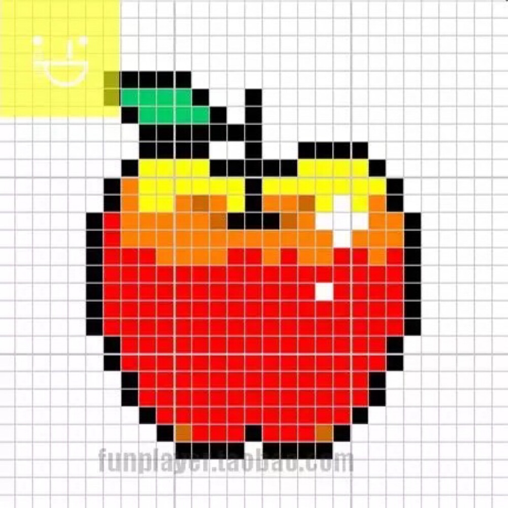 拼豆图案搜集之苹果