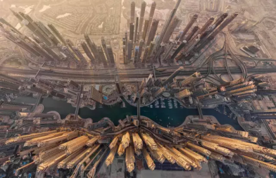 迪拜 高空全景图