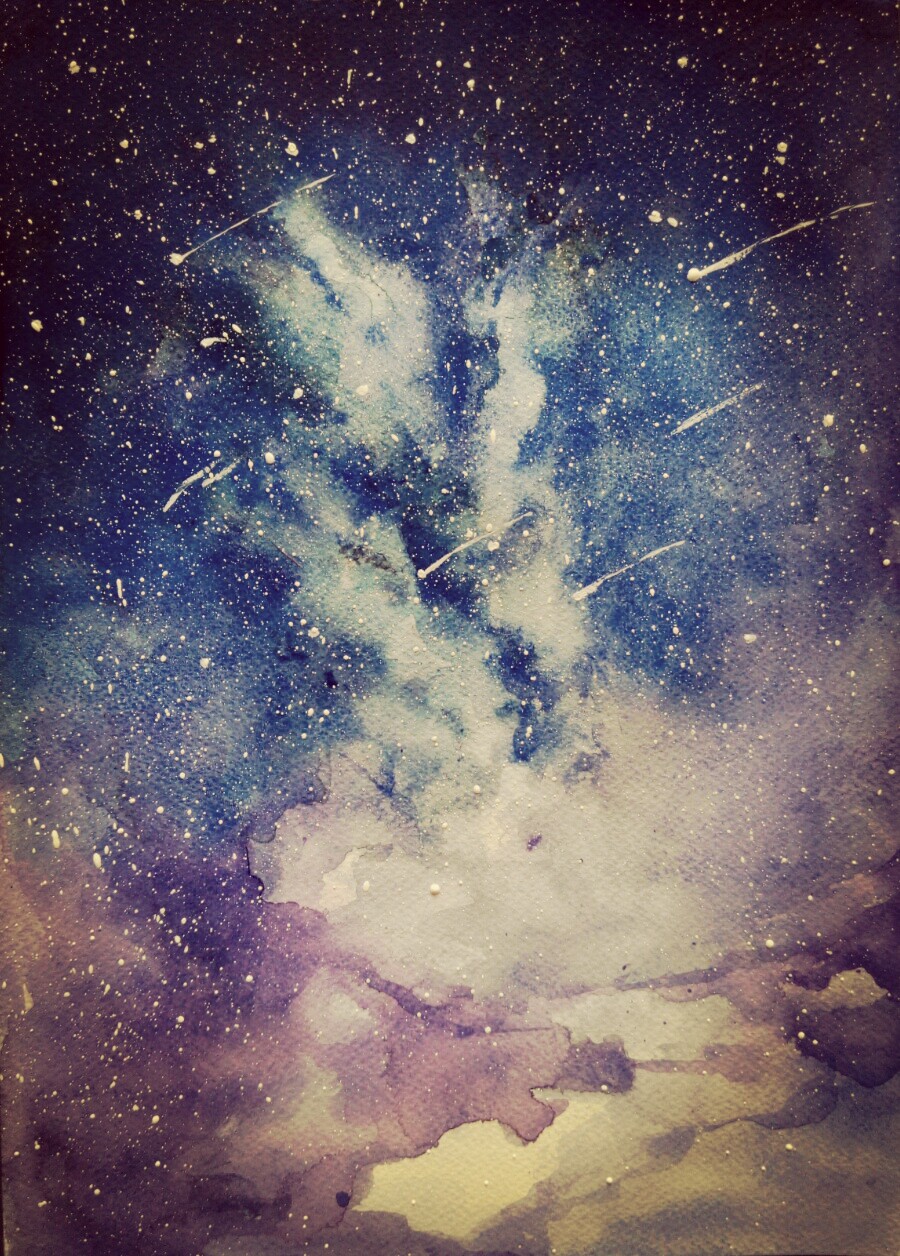 水彩星空