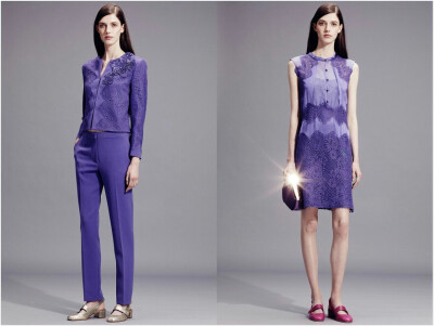 Alberta Ferretti 2015 Resort——有仙女模特Josephine Van Delden，还有梦幻的紫色