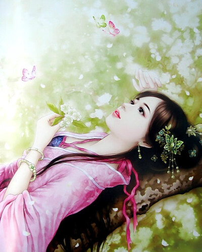 听弦断，断那三千痴缠。坠花湮，湮没一朝风涟。花若怜，落在谁的指尖。