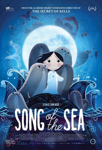 「海洋之歌｜Song of the Sea」是汤姆·摩尔执导的第二部动画电影，由美国环球影片公司发行，由布莱丹·格里森、菲奥纽拉·弗拉纳根、帕特·绍特等人配音。
该片讲述了一个有着海豹的外表但却可以幻化成人形的女孩西尔莎想要重新回到大海里的故事，在这之中她和哥哥本历经千险，最终还是决定留下来，与家人生活在一起。