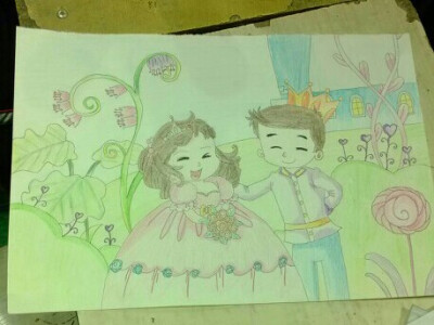 童话，彩铅