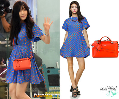 Lucky Chouette: Lucky Star Fit&amp;amp;Flare Short Sleeve Dress @ Luckychouette.com 348,000₩ Fendi: Mini ‘By The Way’ Tote @ Farfetch.com $1450