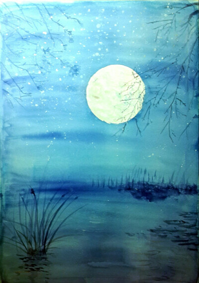 月夜，半临摹