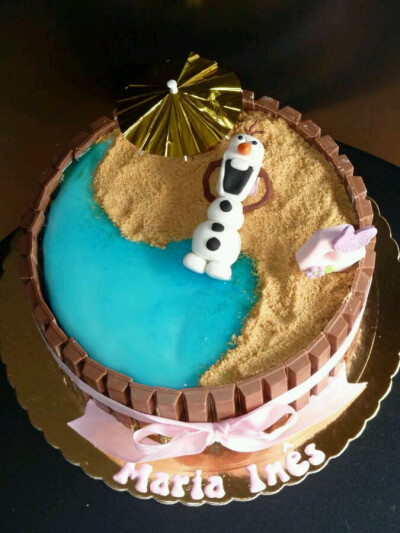 olaf kit kat cake