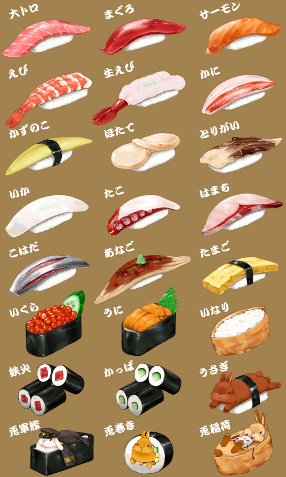 各种寿司