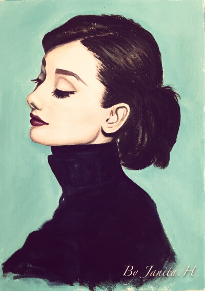 奥黛丽·赫本（Audrey Hepburn）——我的丙烯画系列