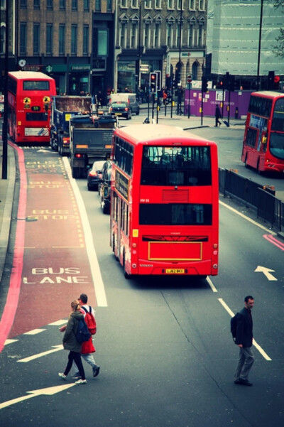 伦敦 巴士 街景
