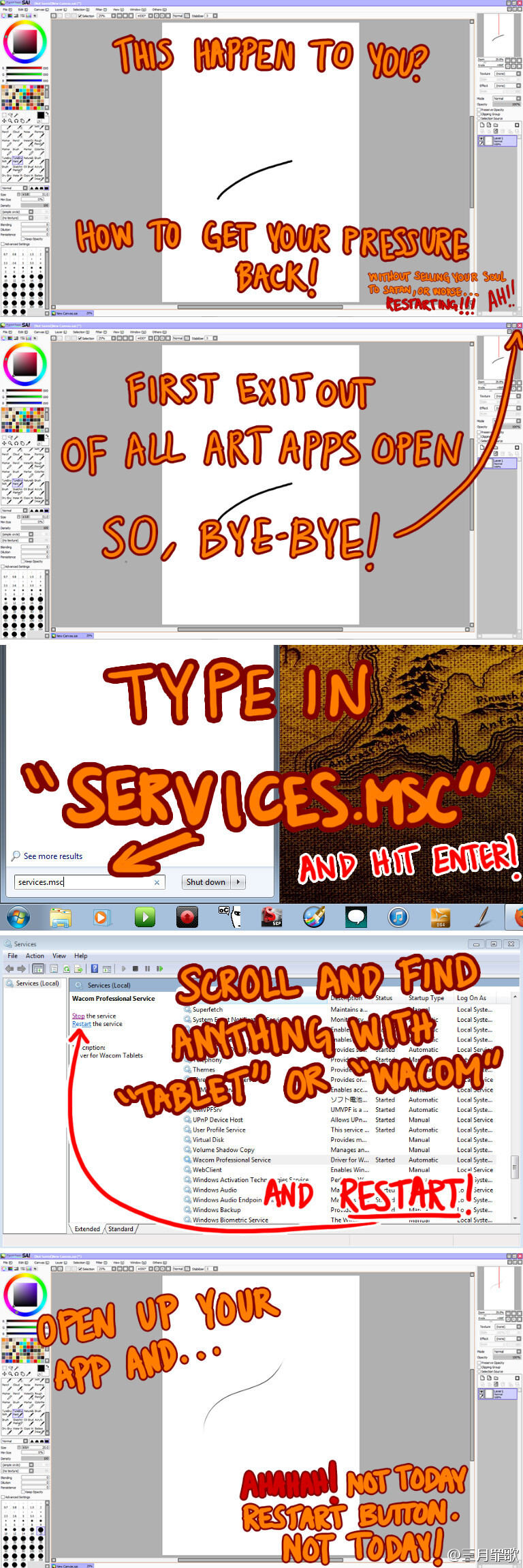 #解决笔压失灵的方法##For Windows# 这回终于省下重启的麻烦了 via: http://t.cn/8spUSUI