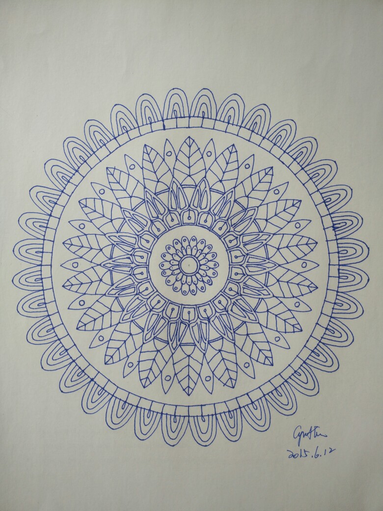 【水藤手工】涂鸦，曼陀罗，mandala