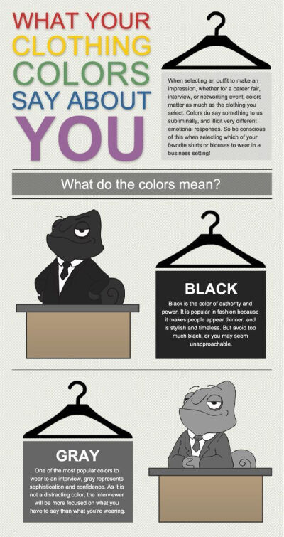 what your clothing colors say about you? black and grey