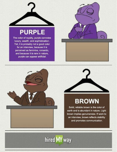 what your clothing colors say about you? purple and brown