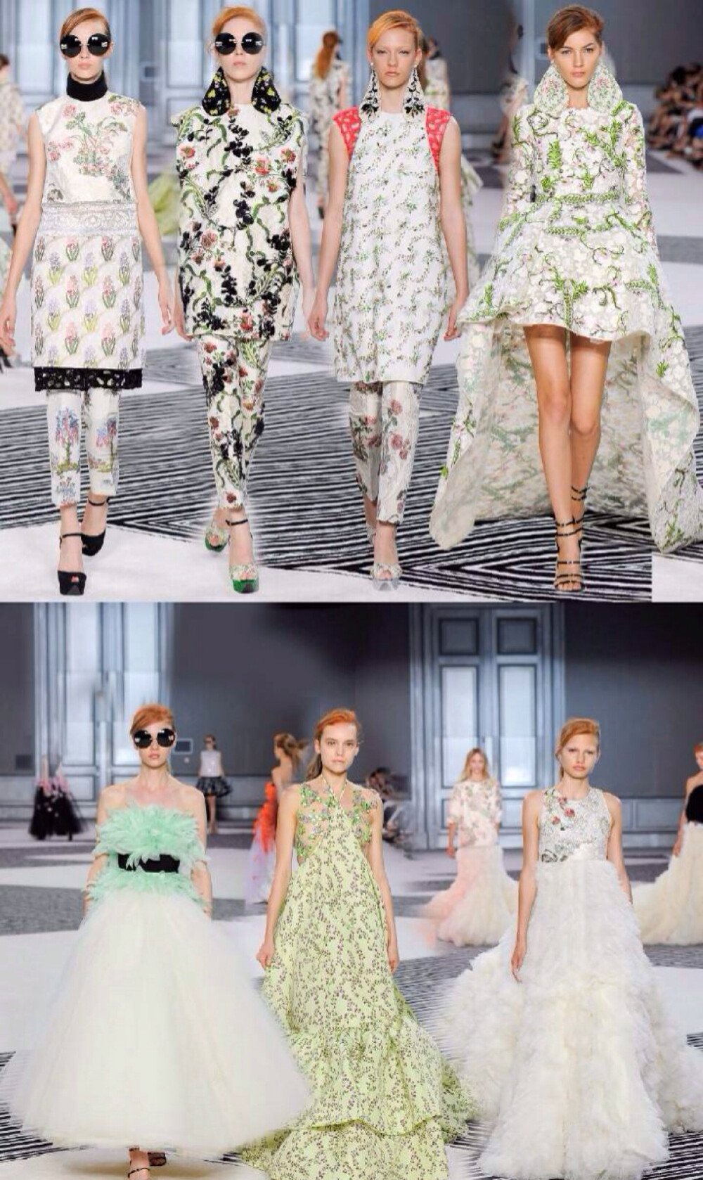 Giambattista Valli Haute Couture Fall 2015 Paris.意大利设计师Giambattista Valli从来都不会为了创新而冒险,所以2015秋冬高级定制系列无论体量庞大的廓形,层叠堆积的精致细节,还是花草装点的概念,都与以往并无明显不同,但美的主题从不会让人厌倦.