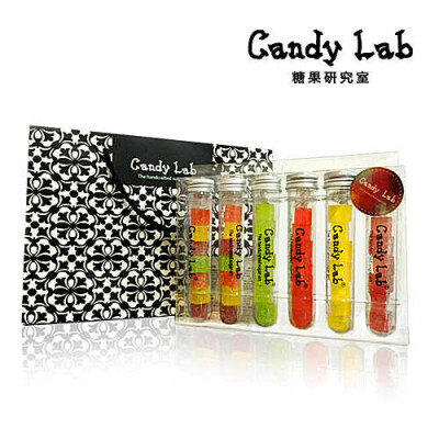 candy lab果汁味 方形软糖150克试管 6支装糖果