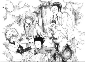 p站，动漫，全职猎人，小杰。奇杰，雷欧力，酷拉皮卡，幸福的一家人