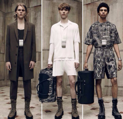 Balenciaga Menswear S/S 2016 Paris.同样军装或工装元素,Alexander Wang在Balenciaga 16春夏男装的表现更加丰富.色系走低而层次突出,塑造的男孩各个都像战场回归或要登山远足.而力道严谨的西装则用街头化搭配处理得…