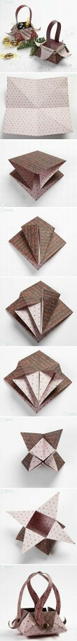 四角盒折纸教程