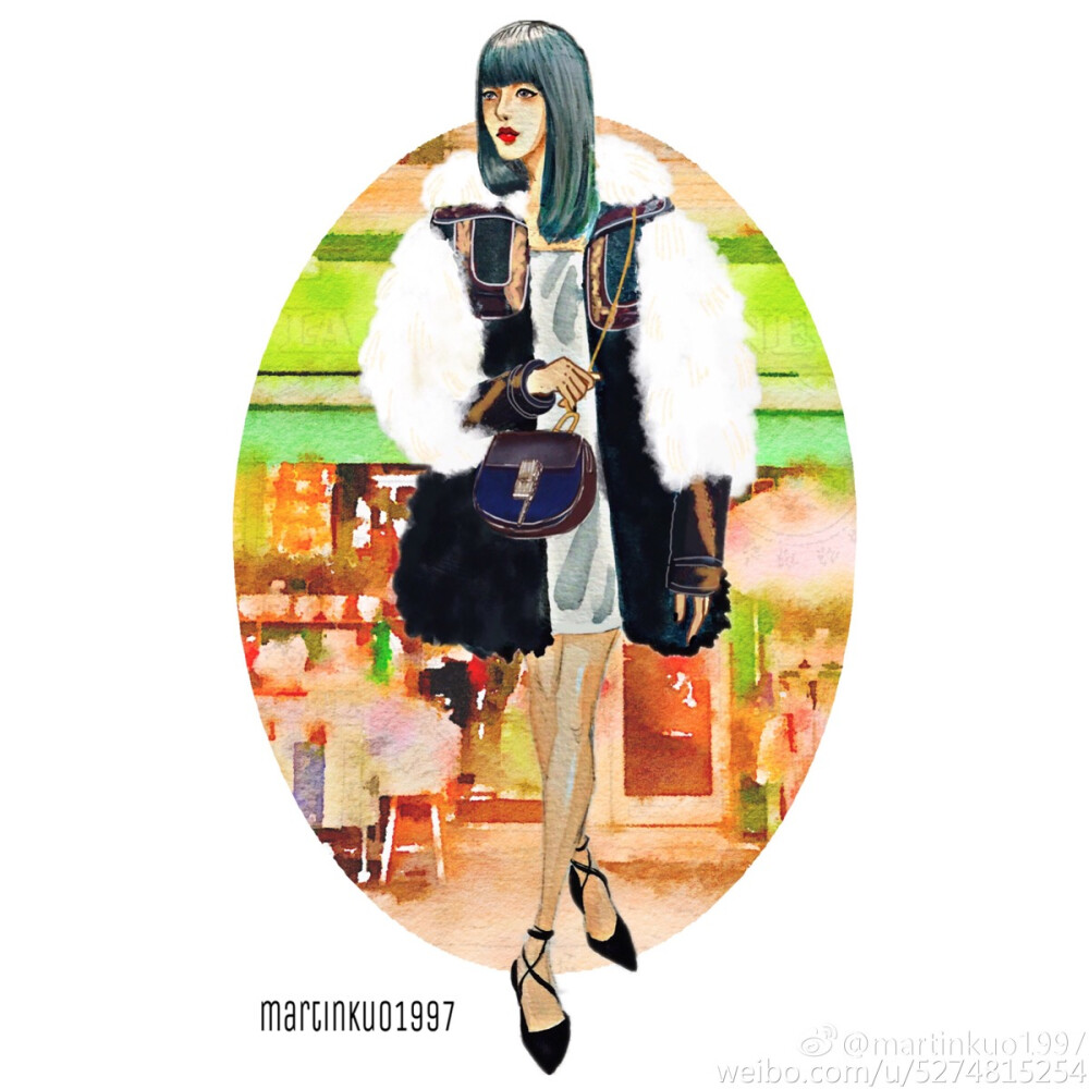 fil小白 stylist fashion 时尚 街拍 插画 时尚插画