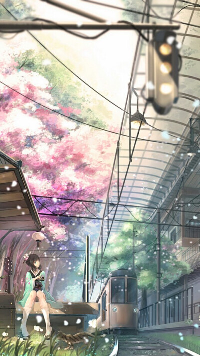 二次元 壁纸 场景插画