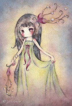 日本插画家juriu的漂亮水彩插画