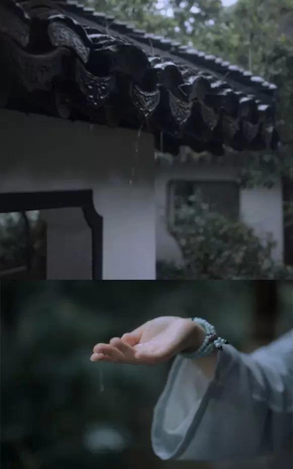 门檐落雨