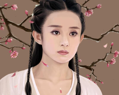 古装美人 花千骨 赵丽颖 图源：贺一依