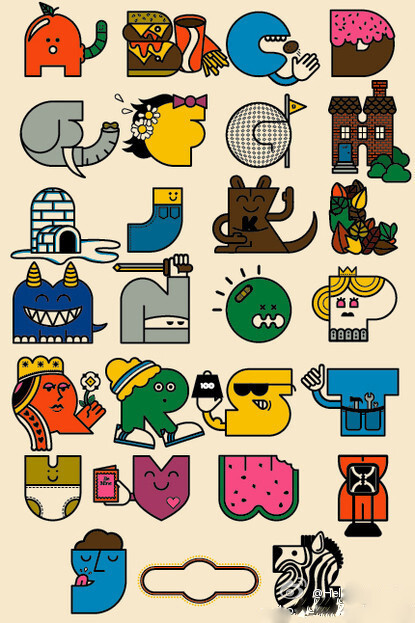 手帐素材——英文字母设计