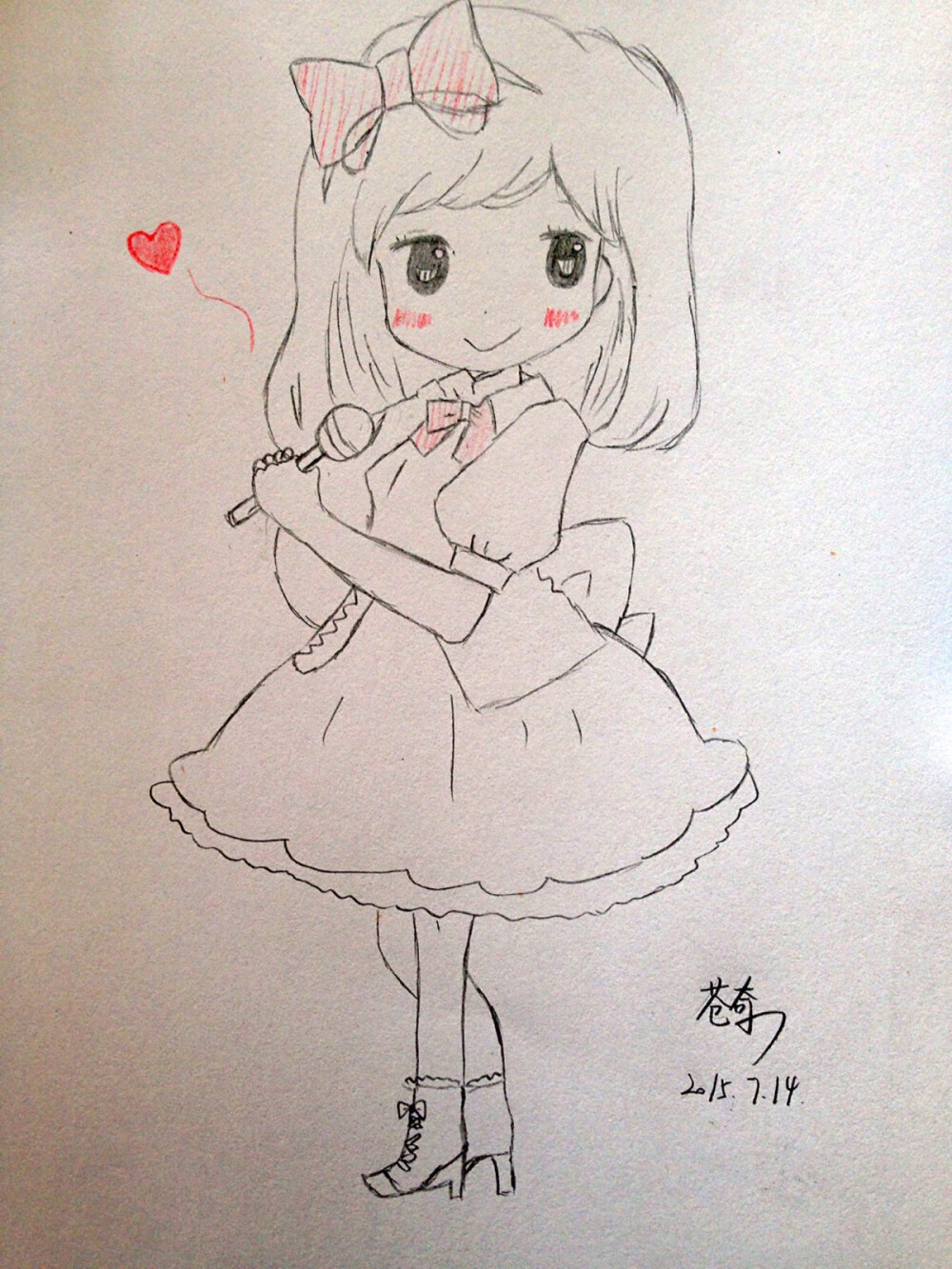 2015.7.14。又开始重新画画。