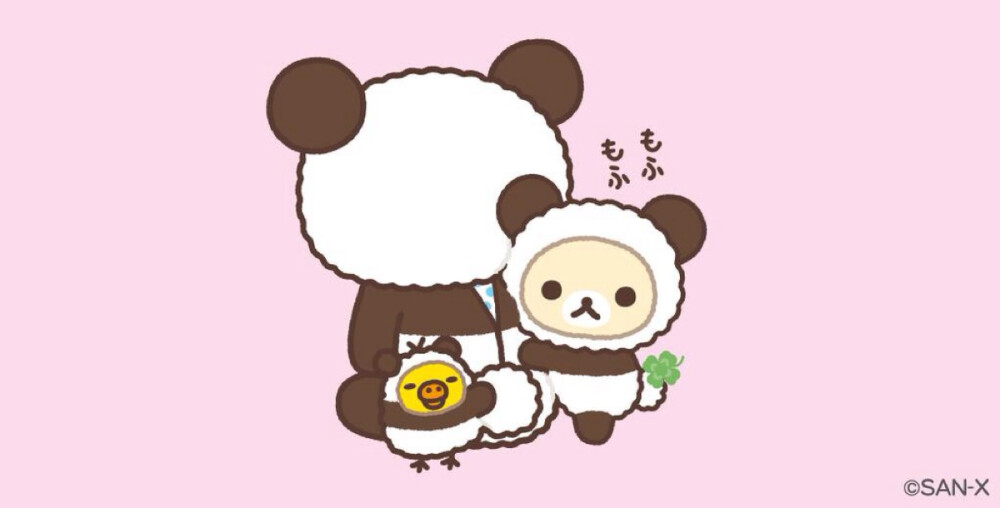 rilakkuma panda wallpaper 系列 from：san-x