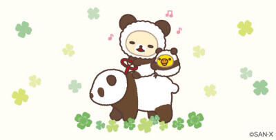 rilakkuma panda wallpaper 系列 from：san-x