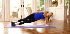 【教你7个动作让你快速甩掉游泳圈】宁可食无肉，不可身无腰，郁闷的是窈窕小蛮腰凸显的同时，圆鼓鼓的小腹也要跟着凑热闹。偏偏恼人“游泳圈”又极为顽固，不是一二天锻炼就能够瘦下来。不要担心，美女模特亲自示范标准动作，每组3分钟，休息30秒。每周2-3次！果断坚持15天平坦小腹手到擒来！