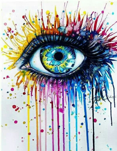 创意 BIOW PAINTING 用嘴吹出来的创意