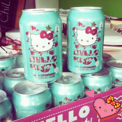 #饮料外貌控#萌萌哒 hello kitty 可口可乐～我的最爱