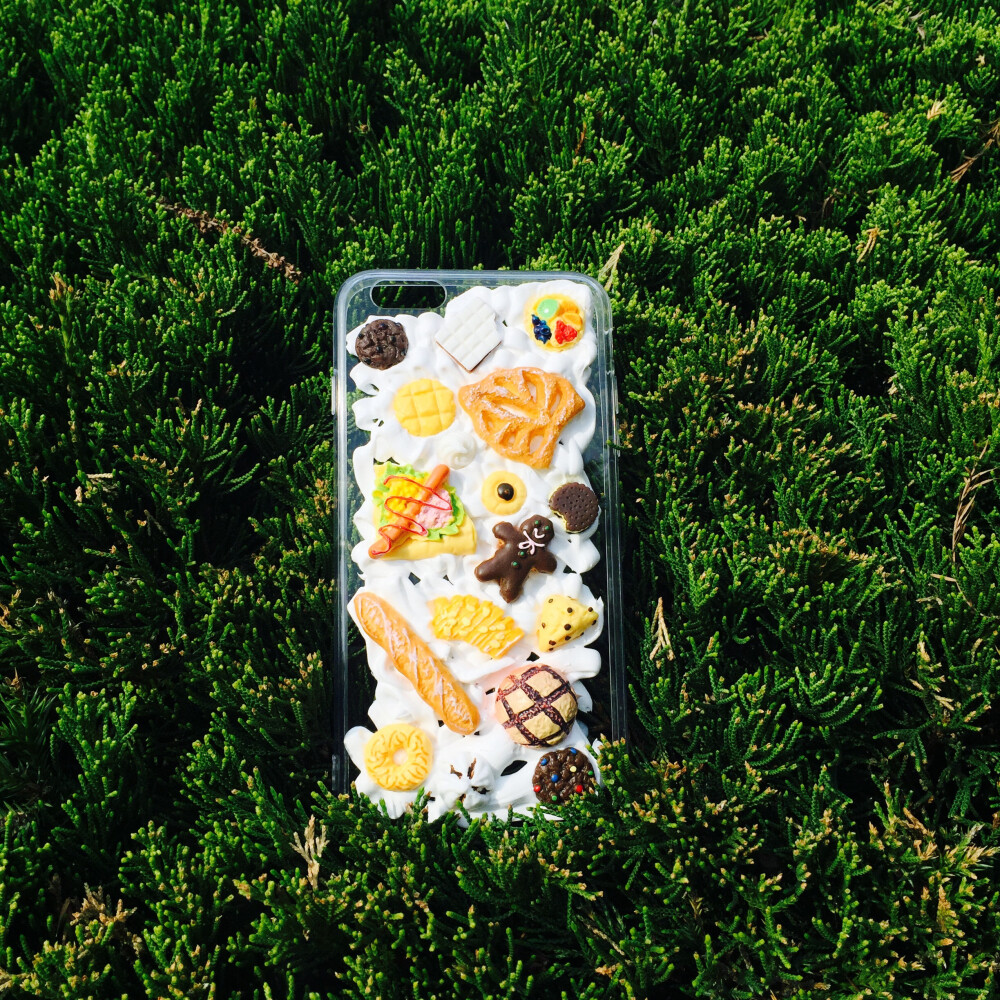 iphone5/5s/6/6P吃货奶油胶DIY手机壳保护壳