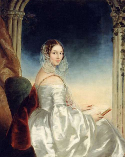 Portraits of Princess Olga Ivanovna Orlova-Davydova Baryatinsky by Christina Robertson, c. 1840s.