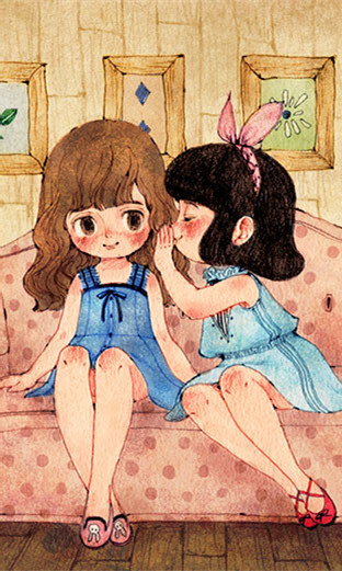 壁纸 可爱闺蜜。