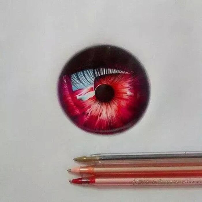 彩铅 手绘 眼睛 美丽的要化了【源自网络】