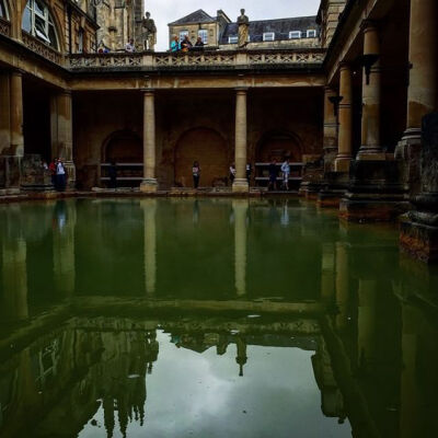 Roman Baths and Bright Colored Tourists. Bath 3