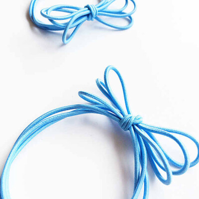 babyblue三股蝴蝶结发绳