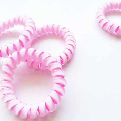 婴儿粉电话绳发圈