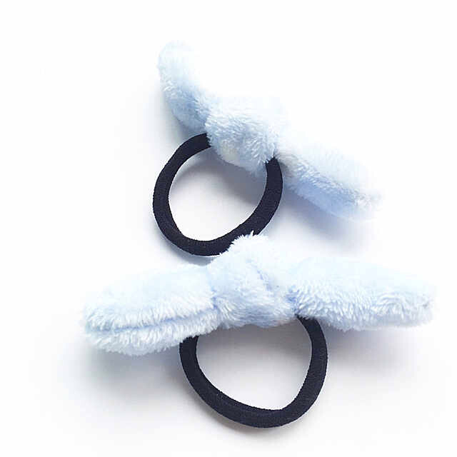 珊瑚绒兔耳朵小发圈