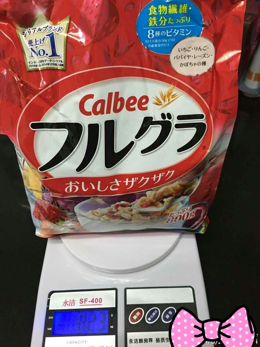 世界上最好吃的麦片 日本Calbee卡乐比 水果颗粒果仁谷物营养800g冲饮麦片超级好吃水果颗粒多种果仁谷物营养麦片！连续2年获日本麦片销量第一！含水果颗粒、干果子、玄米、燕麦、麦子、膳食纤维！泡牛奶放进酸奶里或者做冰淇淋都可以即冲即食 超多水果颗粒 ，让早餐变得方便又营养