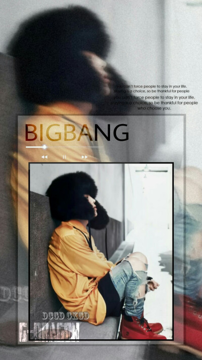 #bigbang#gd#权志龙#壁纸#人物#锁屏#安卓#黑白#文字#原创高清壁纸#iphone#